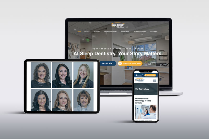 Sleep Dentistry of Portland website