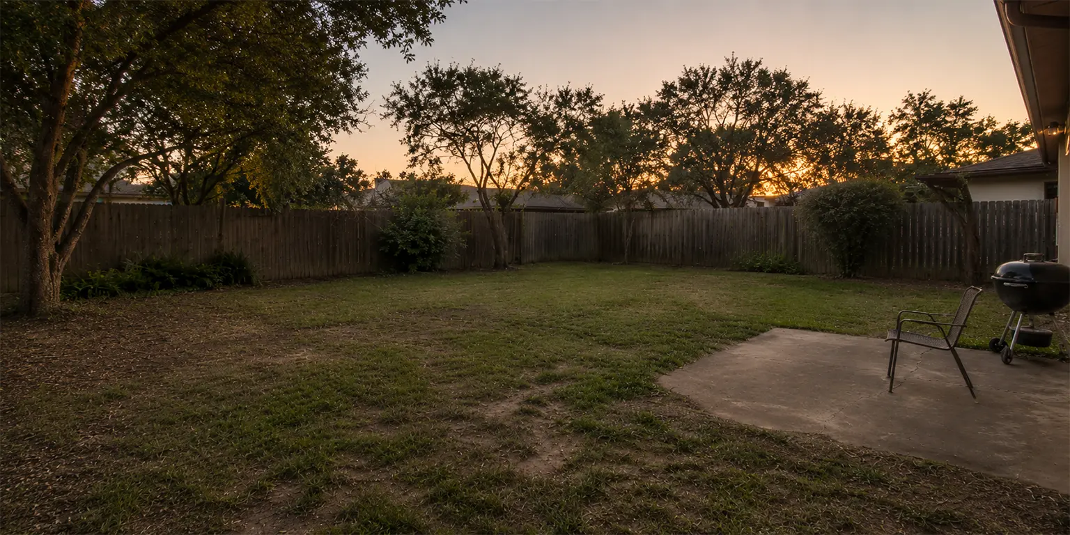 Yard before landscaping